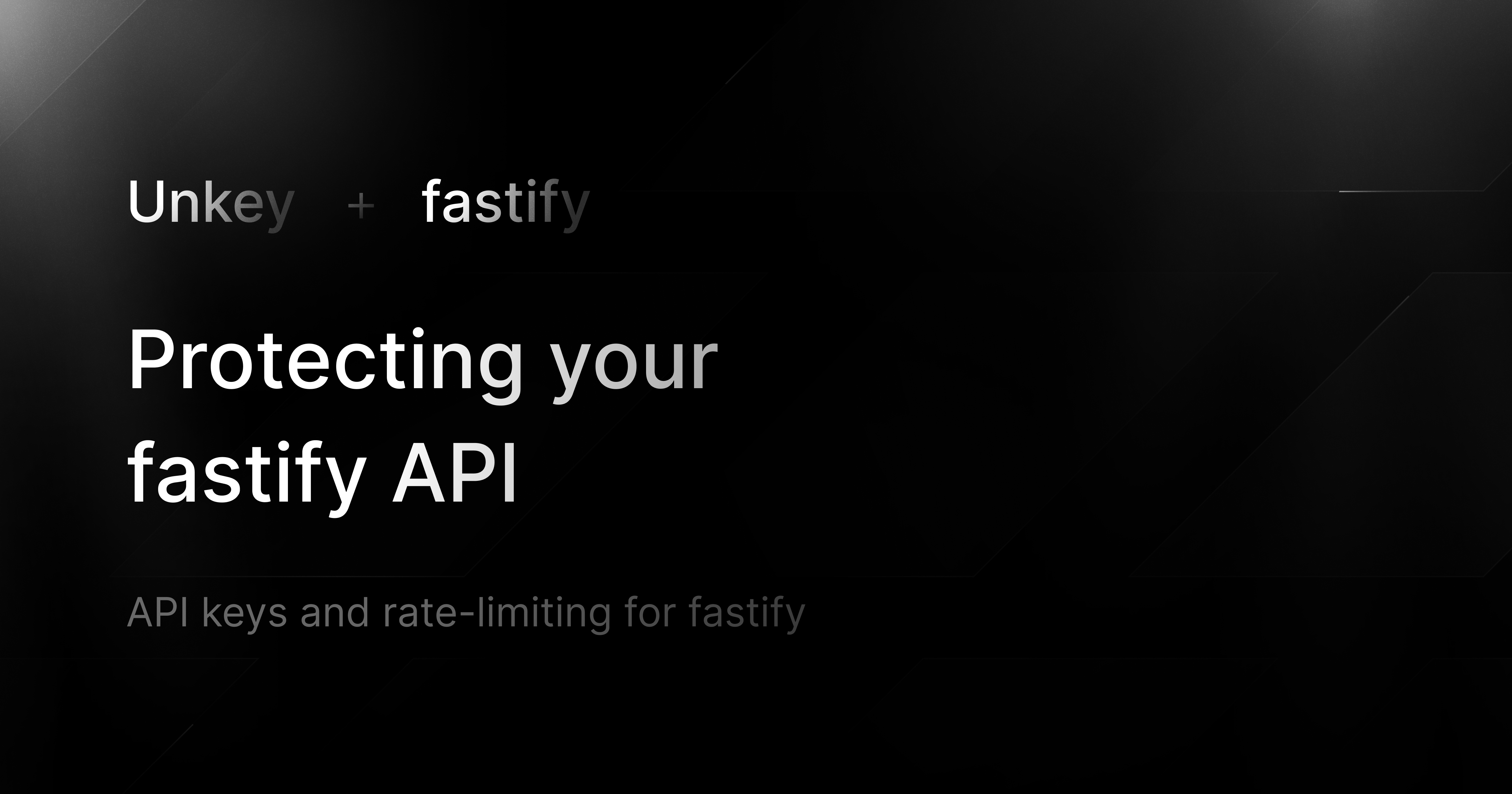 API keys and ratelimiting for fastify